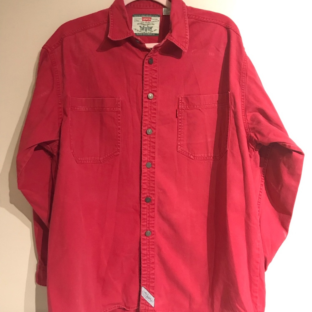 Levi Strauss  red 100% cotton shirt size large
